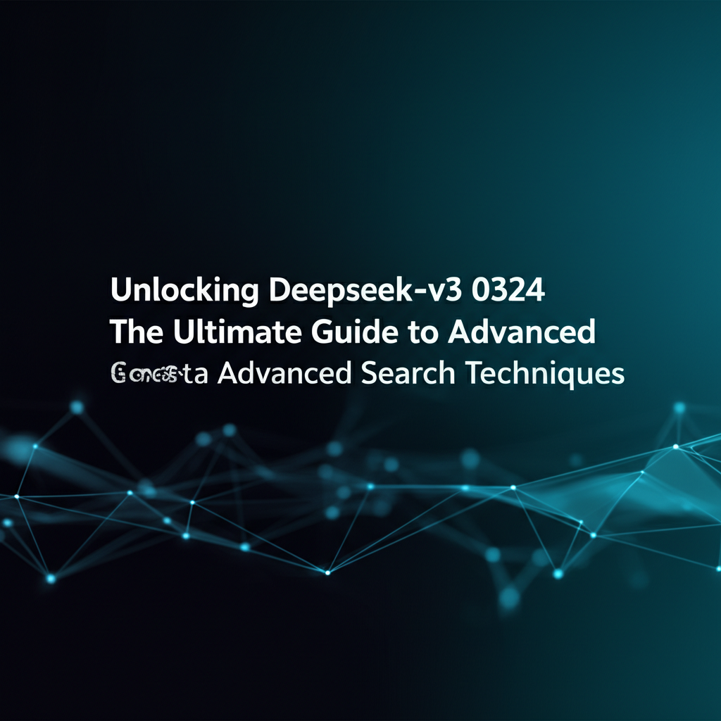 Unlocking Deepseek-v3 0324: The Ultimate Guide to Advanced Search Techniques