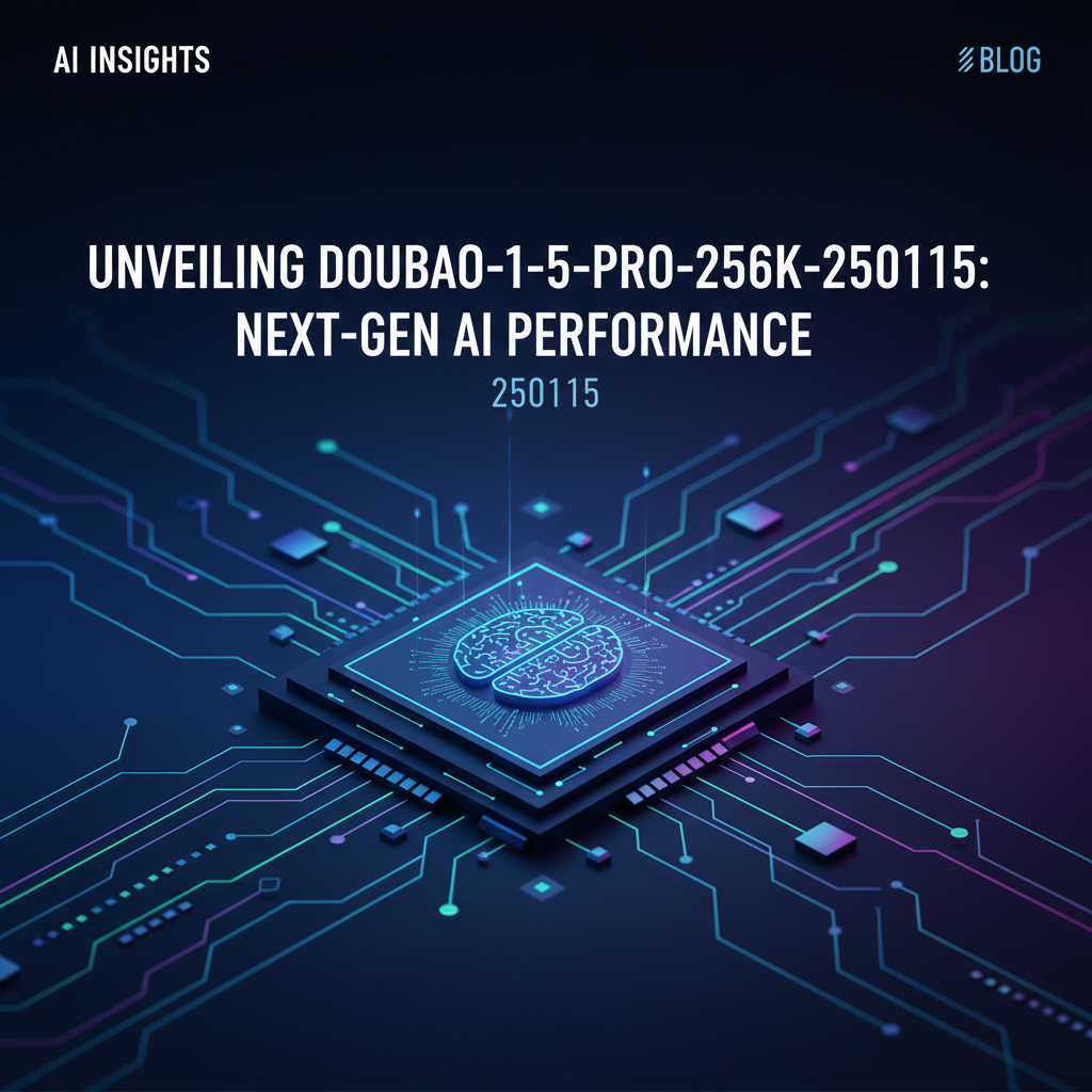 Unveiling Doubao-1-5-Pro-256K-250115: Next-Gen AI Performance
