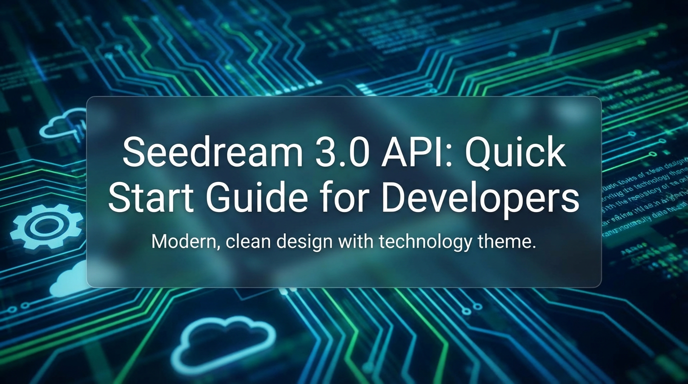 seedream 3.0 API: Quick Start Guide for Developers