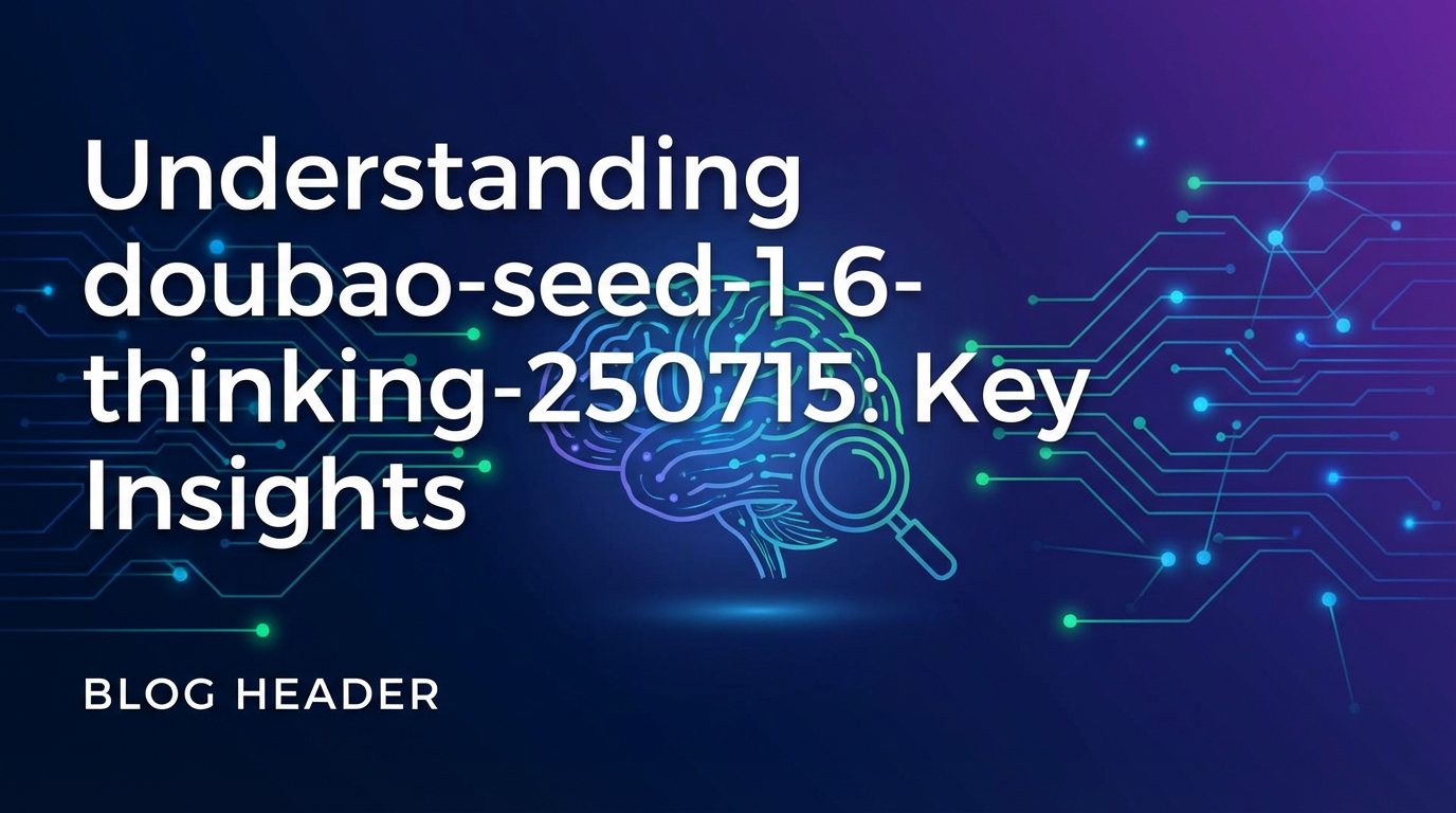 Understanding doubao-seed-1-6-thinking-250715: Key Insights