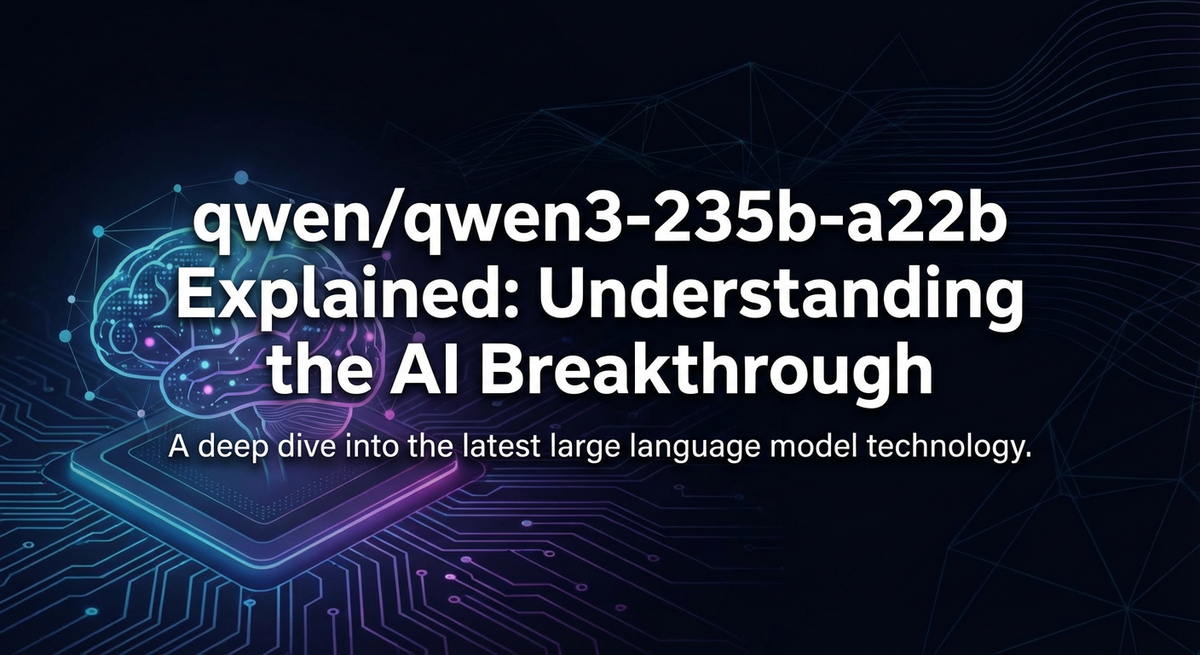 qwen/qwen3-235b-a22b Explained: Understanding the AI Breakthrough