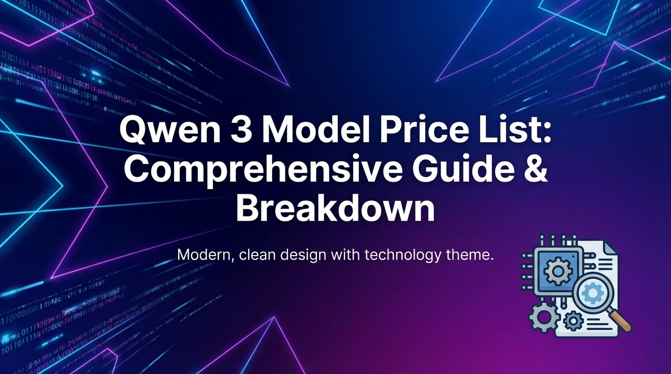 Qwen 3 Model Price List: Comprehensive Guide & Breakdown