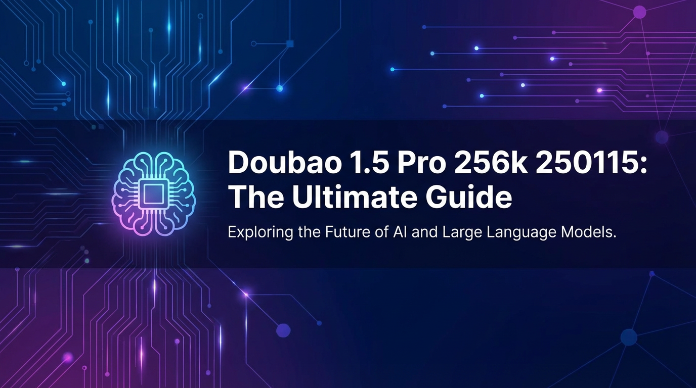 Doubao 1.5 Pro 256k 250115: The Ultimate Guide