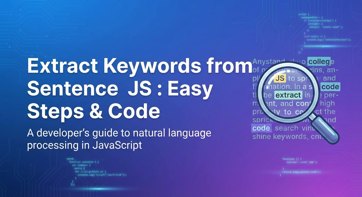 Extract Keywords from Sentence JS: Easy Steps & Code