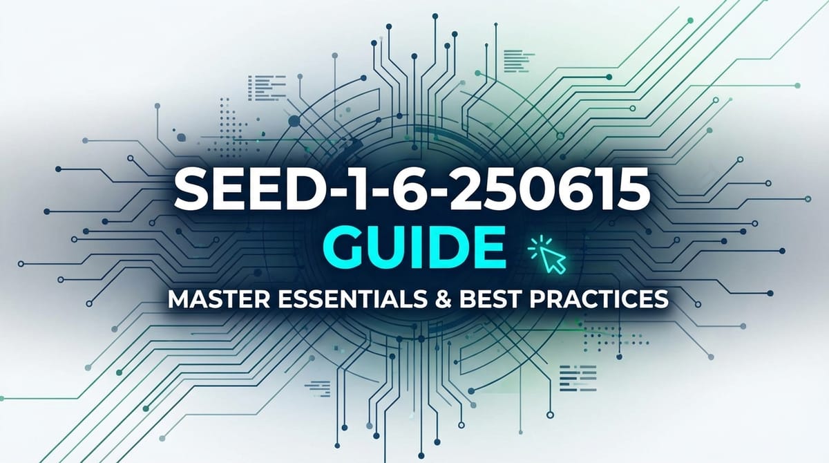 Seed-1-6-250615 Guide: Master Essentials & Best Practices