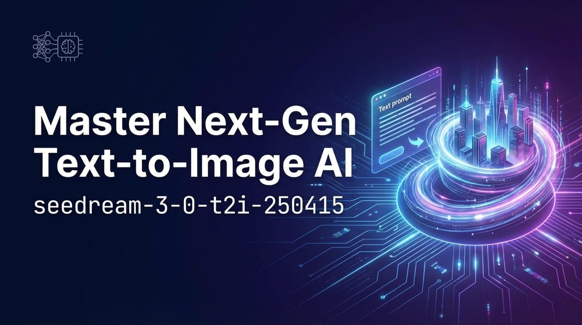 seedream-3-0-t2i-250415: Master Next-Gen Text-to-Image AI