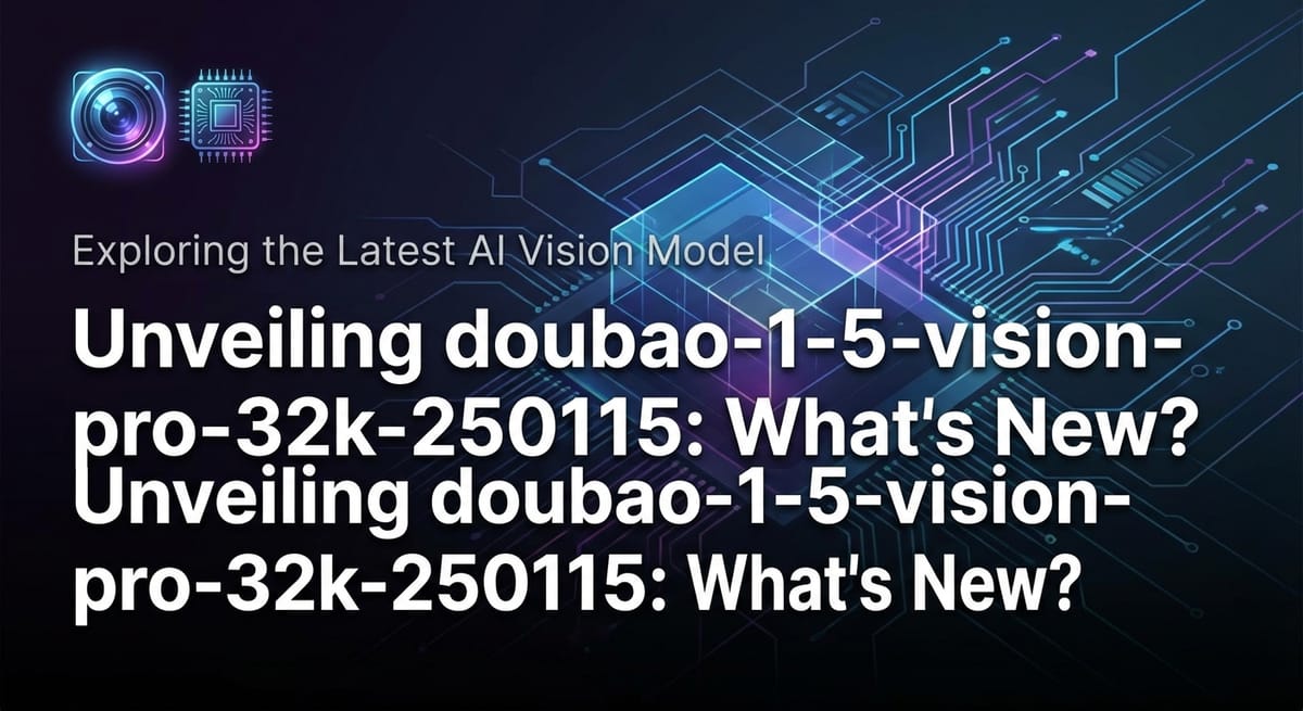 Unveiling doubao-1-5-vision-pro-32k-250115: What's New?