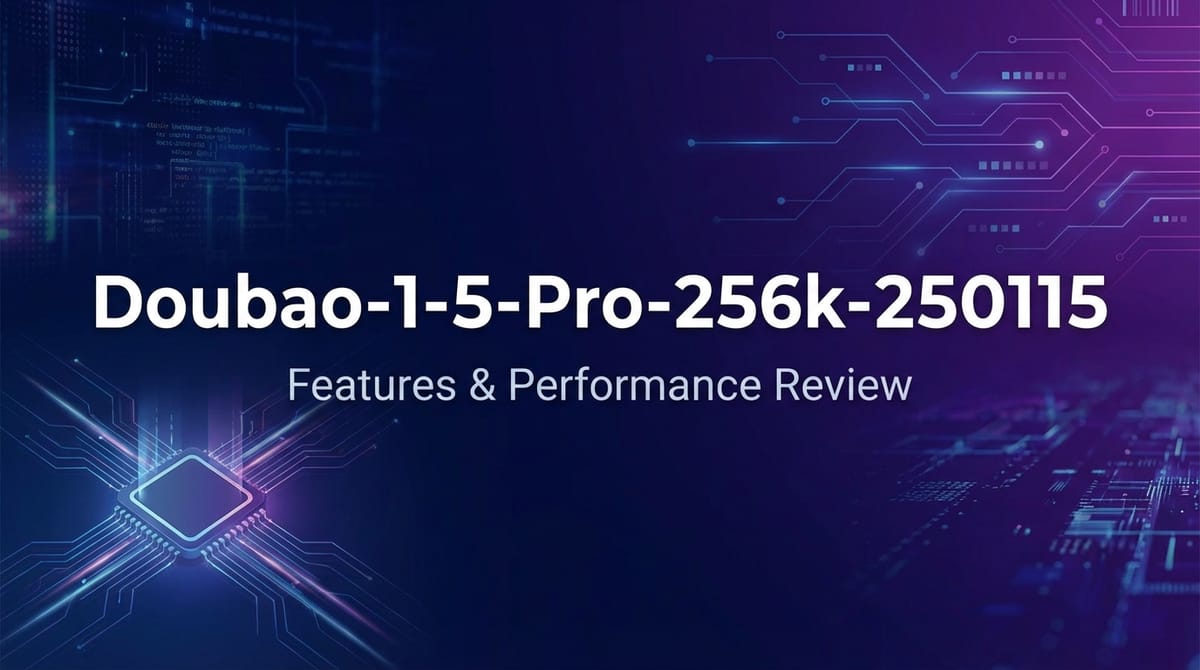 Doubao-1-5-Pro-256k-250115: Features & Performance Review
