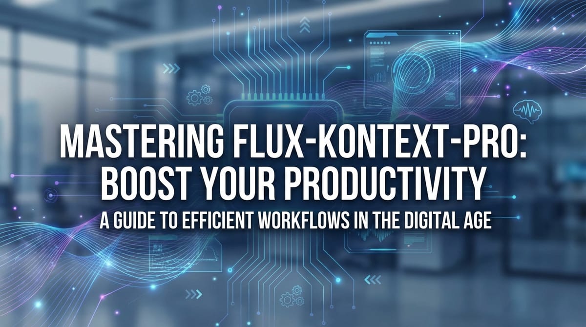 Mastering Flux-Kontext-Pro: Boost Your Productivity