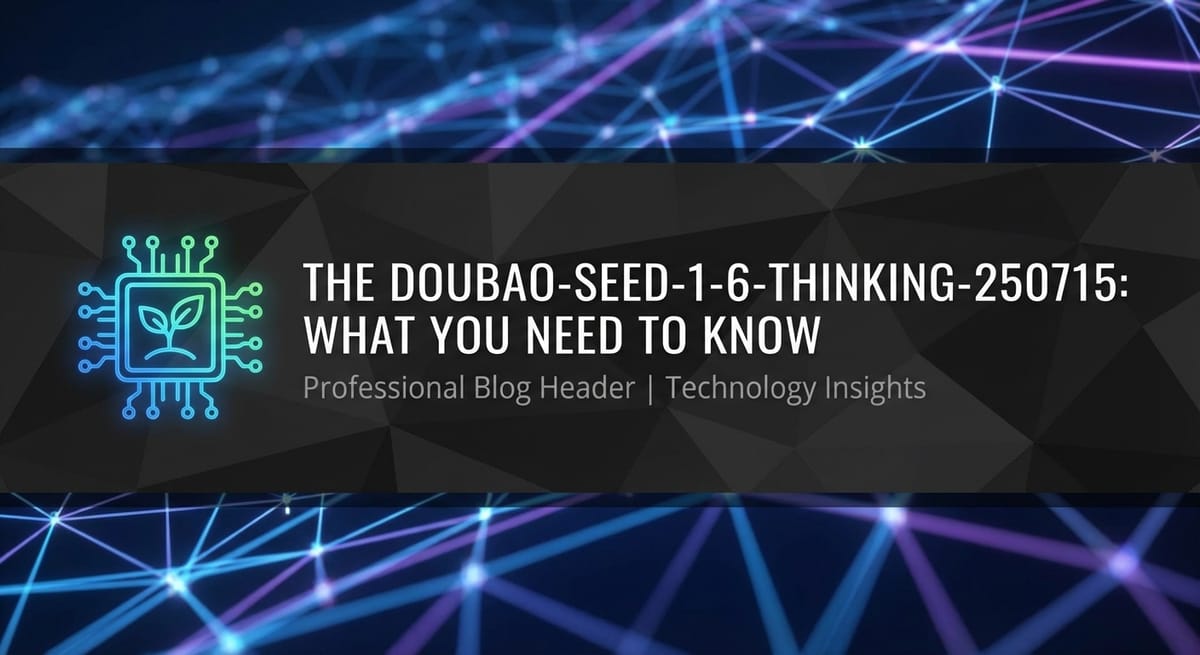 The doubao-seed-1-6-thinking-250715: What You Need to Know
