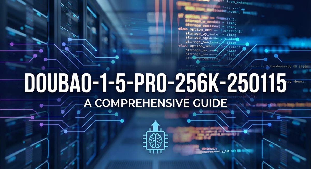 Doubao-1-5-Pro-256K-250115: A Comprehensive Guide