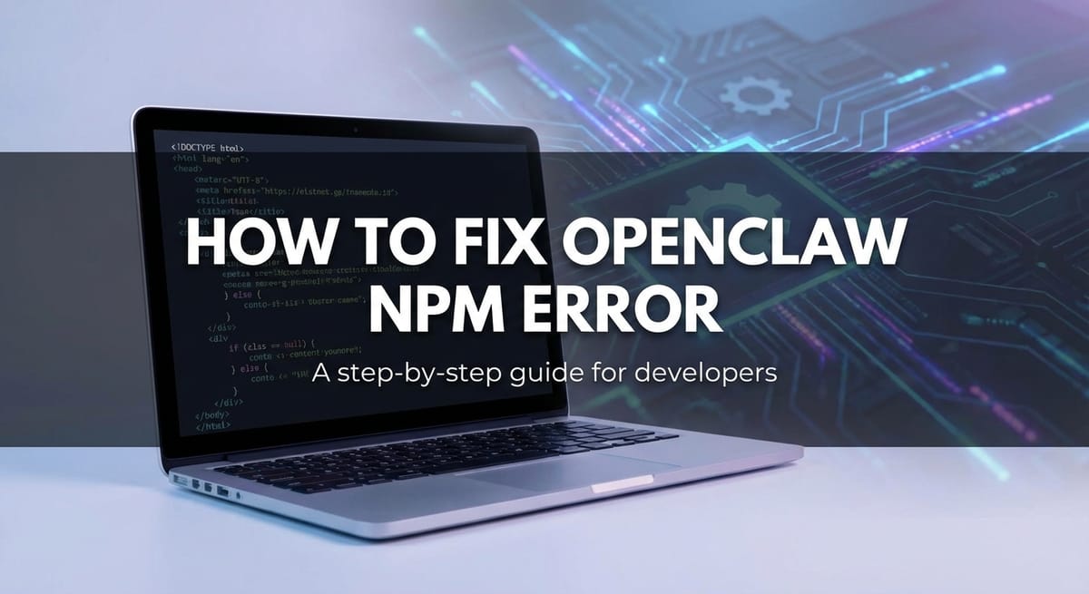 How to Fix OpenClaw npm error