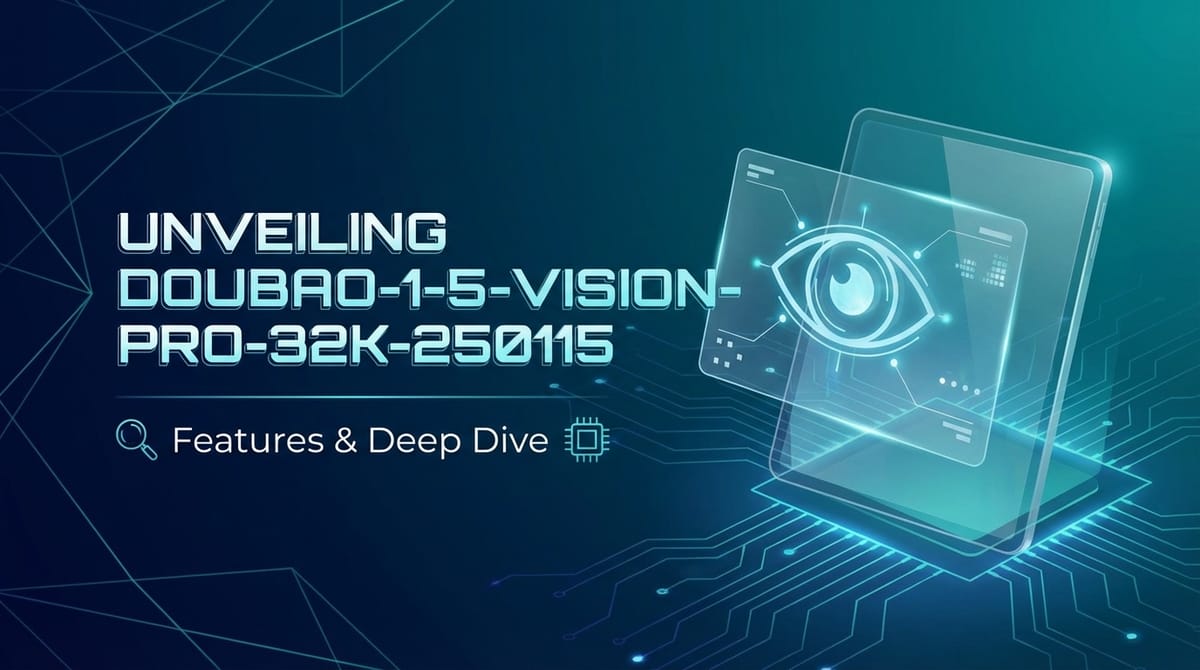 Unveiling Doubao-1-5-Vision-Pro-32k-250115: Features & Deep Dive