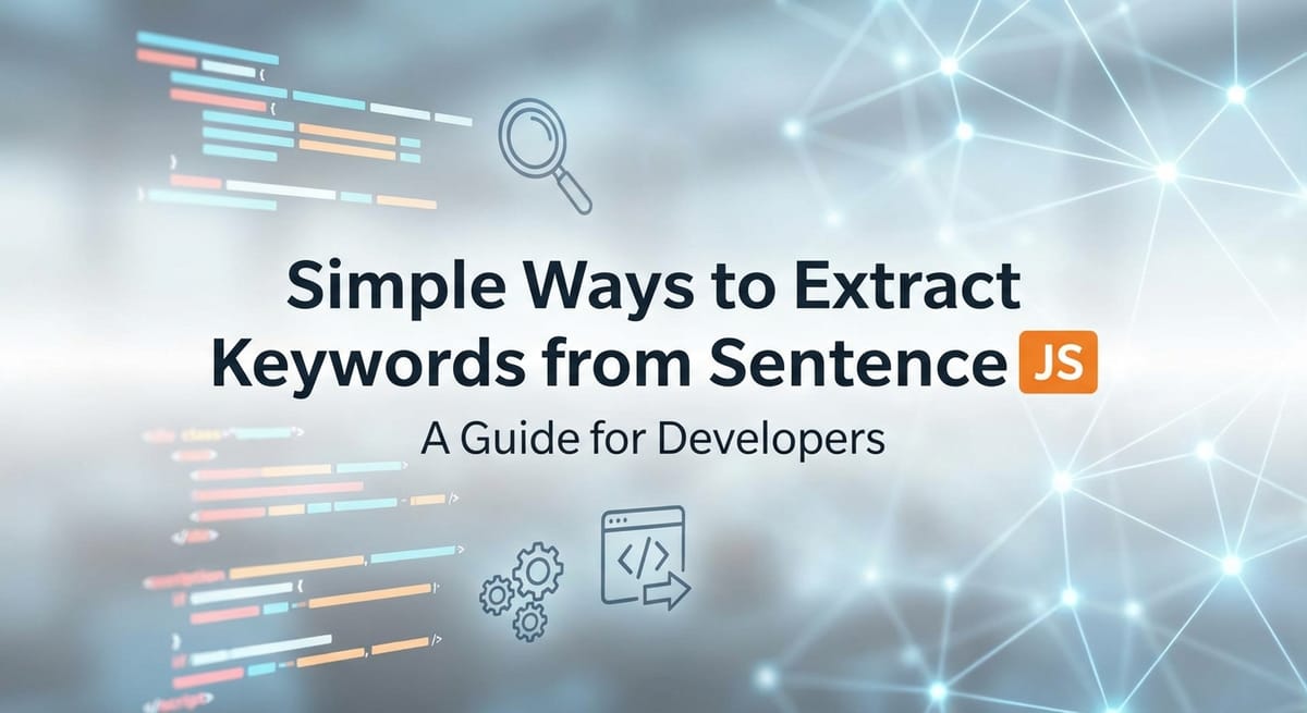 Simple Ways to Extract Keywords from Sentence JS
