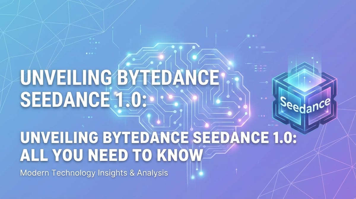 Unveiling ByteDance Seedance 1.0: All You Need to Know