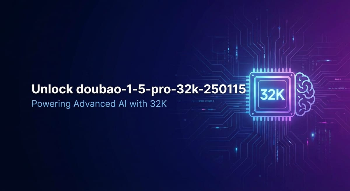 Unlock doubao-1-5-pro-32k-250115: Powering Advanced AI with 32K