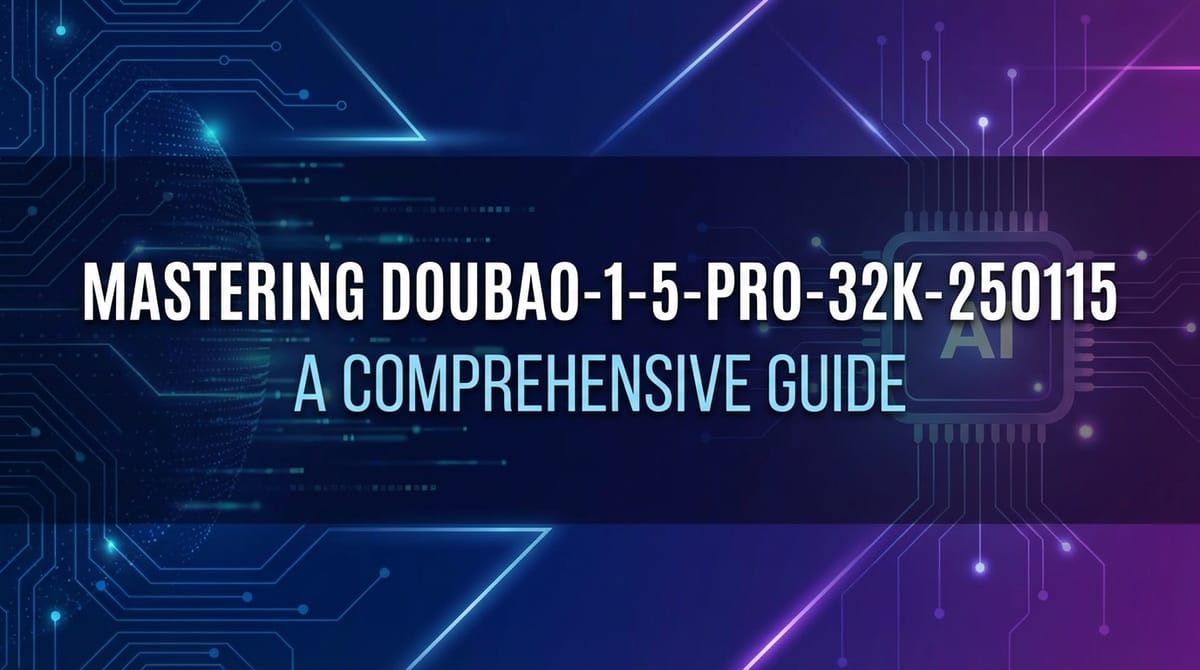 Mastering doubao-1-5-pro-32k-250115: A Comprehensive Guide