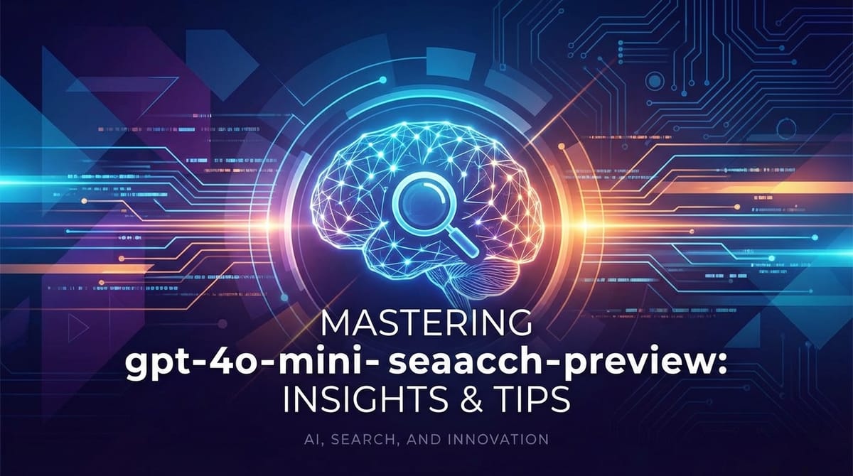 Mastering gpt-4o-mini-search-preview: Insights & Tips