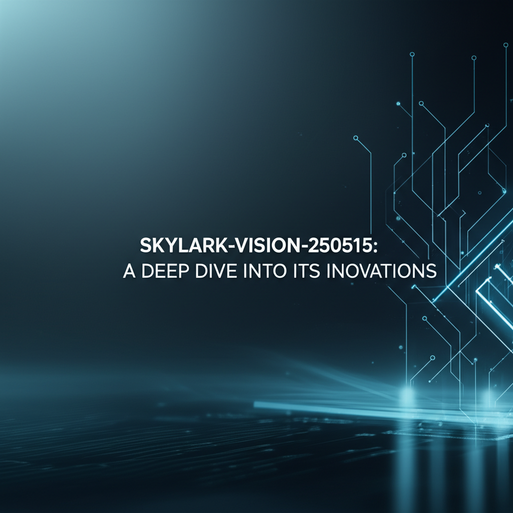 Skylark-Vision-250515: A Deep Dive into Its Innovations