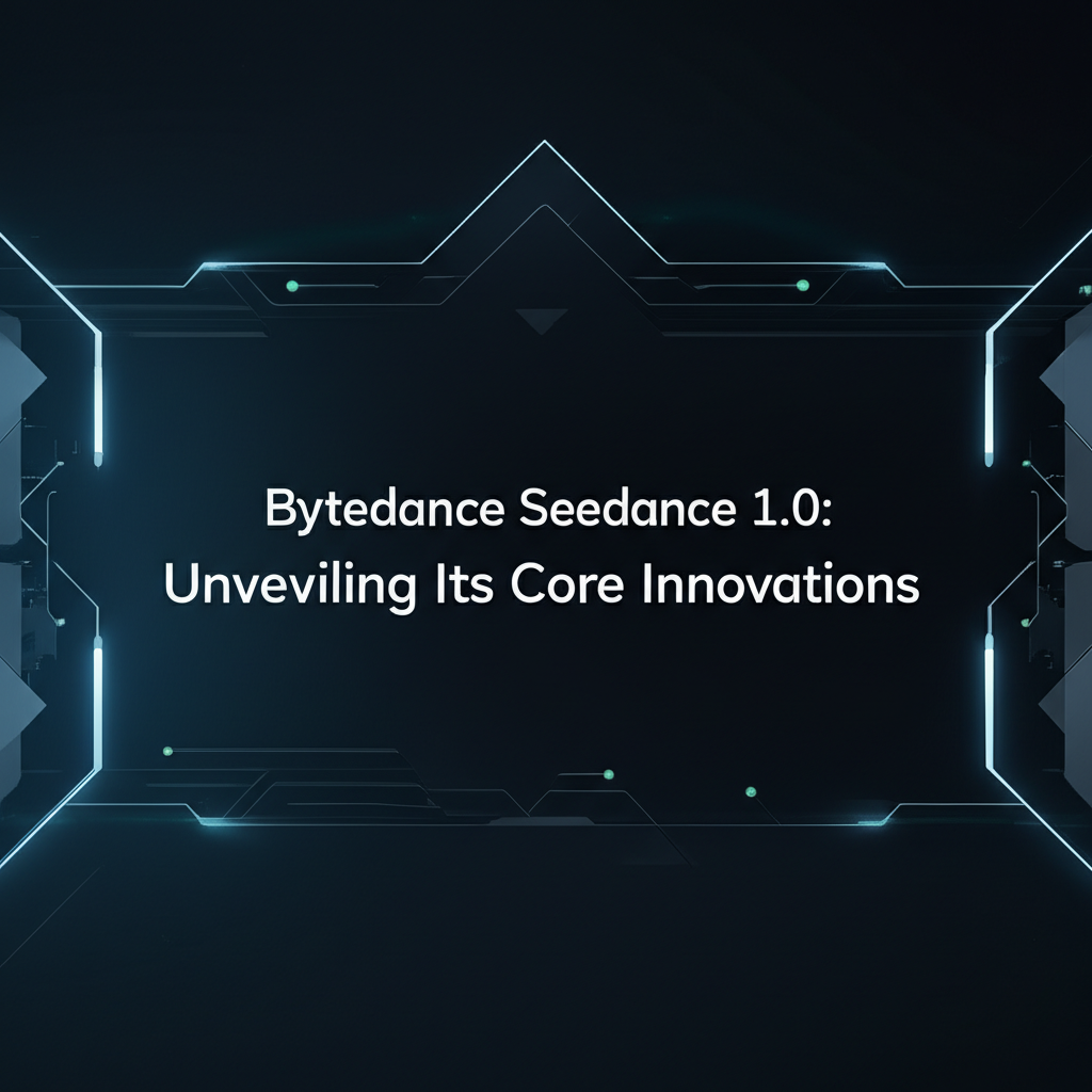 ByteDance Seedance 1.0: Unveiling Its Core Innovations