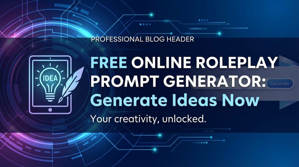 Free Online Roleplay Prompt Generator: Generate Ideas Now