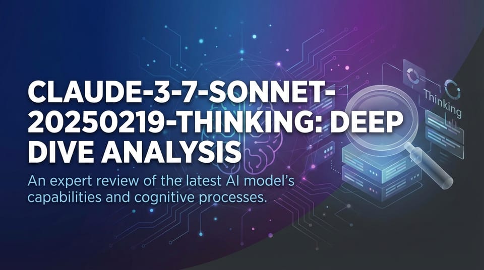 claude-3-7-sonnet-20250219-thinking: Deep Dive Analysis