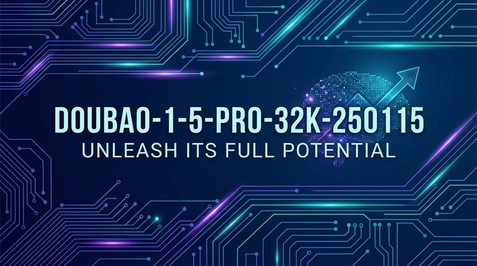 doubao-1-5-pro-32k-250115: Unleash Its Full Potential